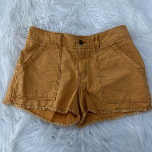 Free People Womens 2 Orange Square Pocket Cut Off Shorts EUC